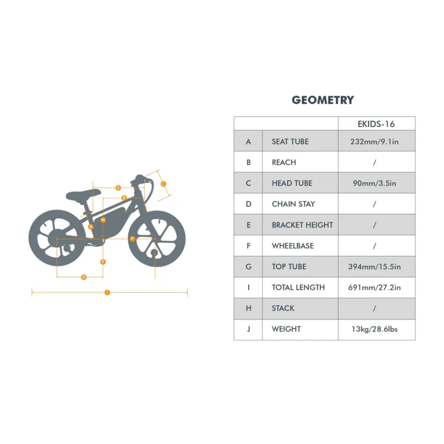 EUNORAU EKIDS-16 2024 ELECTRIC BIKE