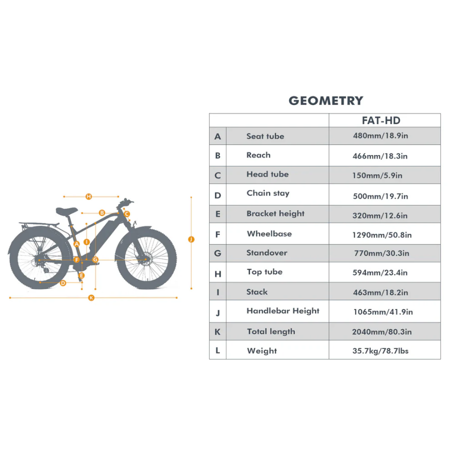 EUNORAU FAT-HD ELECTRIC BIKE