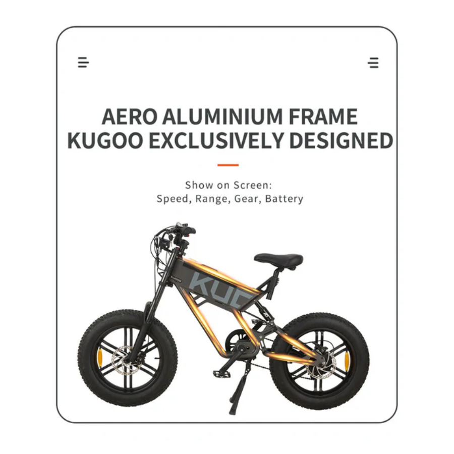 KUGOO T01 750W 20INCH REMOVABLE BATTERY ELECTRIC BICYCLE